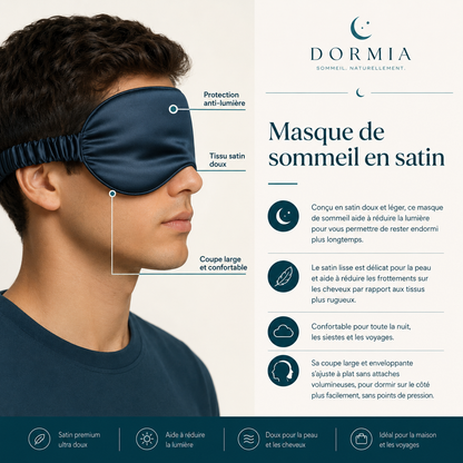 Masque de Sommeil en Satin | Dormia™